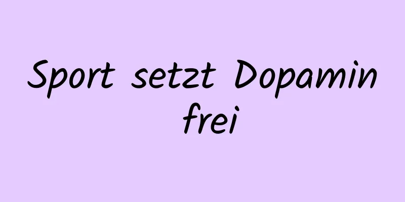 Sport setzt Dopamin frei