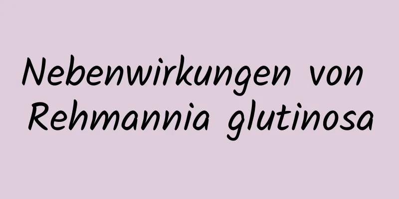 Nebenwirkungen von Rehmannia glutinosa