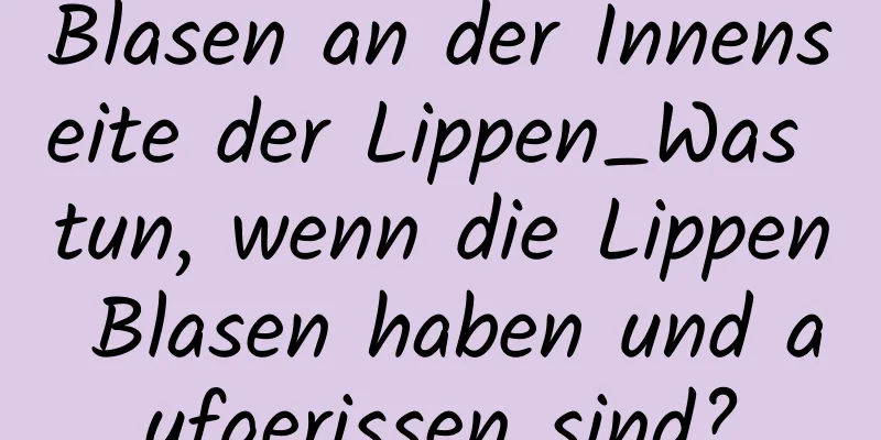 Blasen an der Innenseite der Lippen_Was tun, wenn die Lippen Blasen haben und aufgerissen sind?