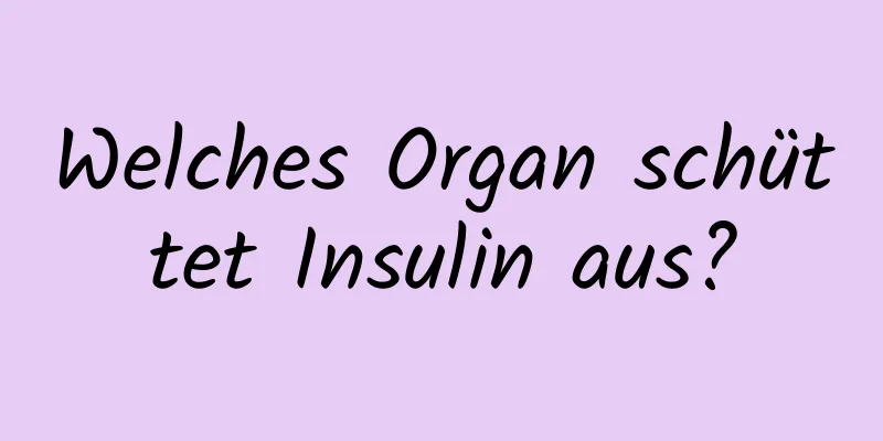 Welches Organ schüttet Insulin aus?
