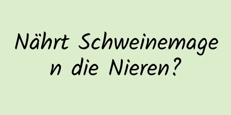 Nährt Schweinemagen die Nieren?