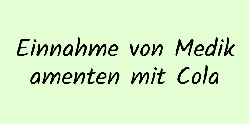 Einnahme von Medikamenten mit Cola