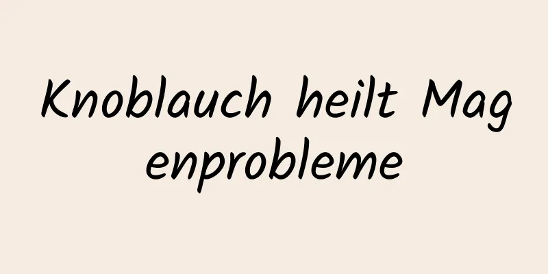 Knoblauch heilt Magenprobleme