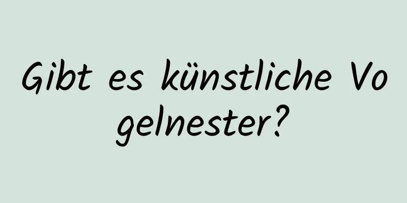 Gibt es künstliche Vogelnester?