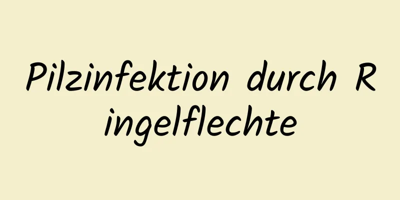Pilzinfektion durch Ringelflechte