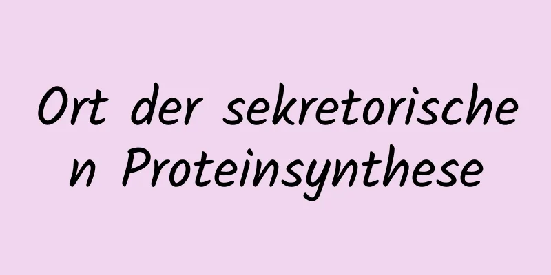 Ort der sekretorischen Proteinsynthese