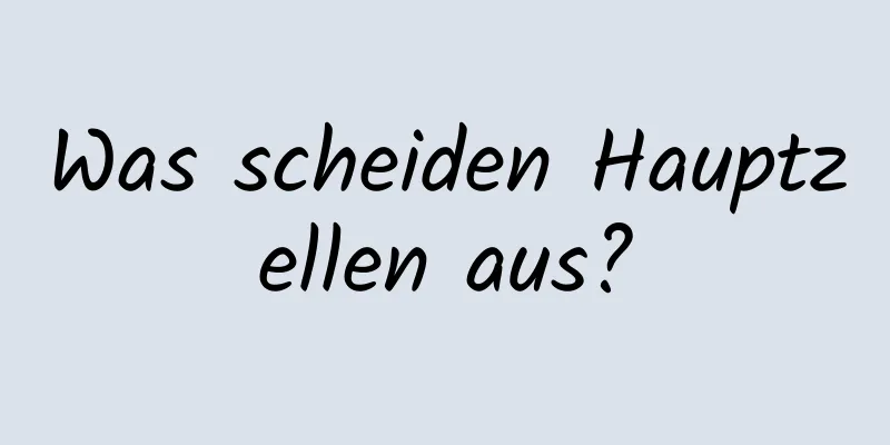 Was scheiden Hauptzellen aus?