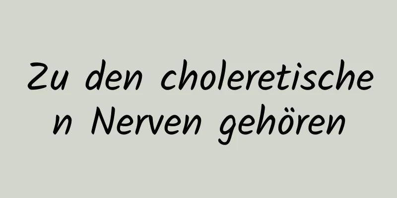 Zu den choleretischen Nerven gehören