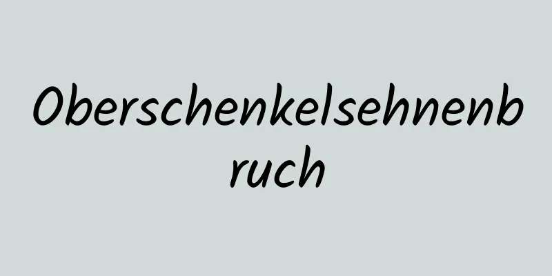 Oberschenkelsehnenbruch
