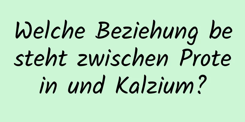 Welche Beziehung besteht zwischen Protein und Kalzium?