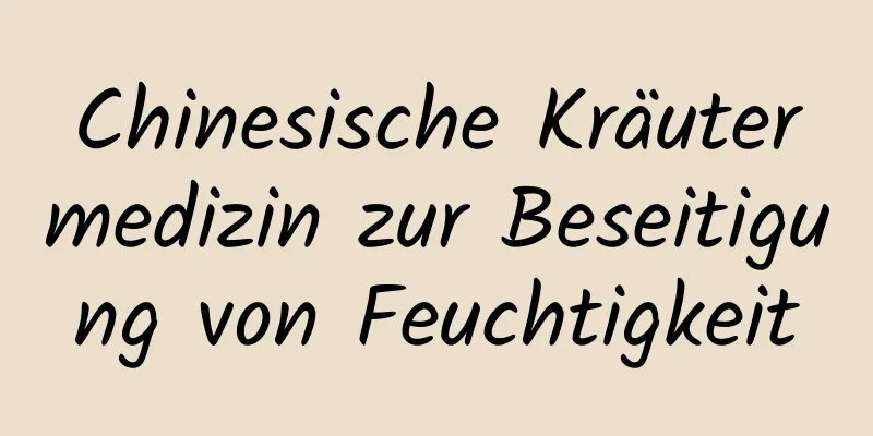 Chinesische Kräutermedizin zur Beseitigung von Feuchtigkeit