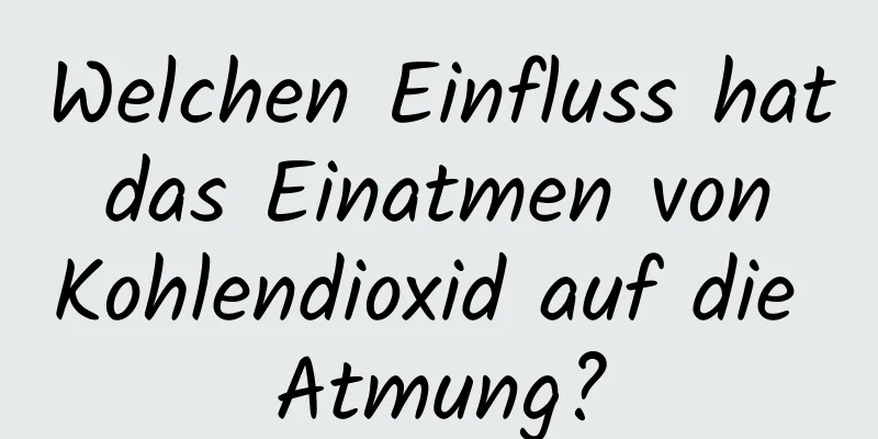 Welchen Einfluss hat das Einatmen von Kohlendioxid auf die Atmung?