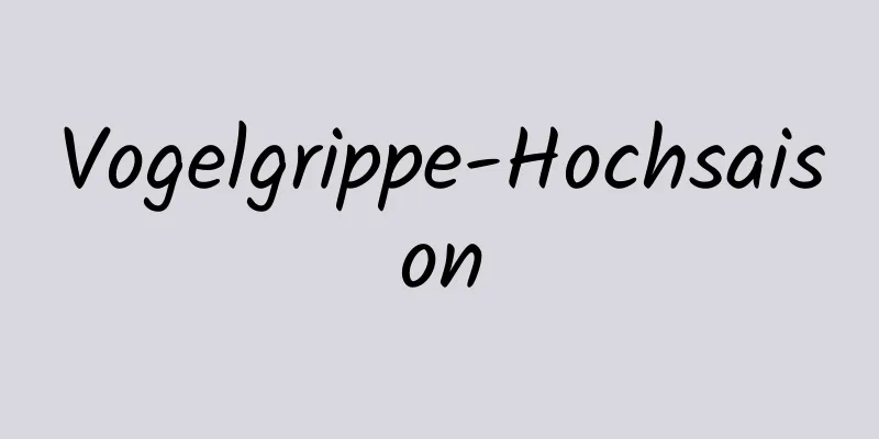 Vogelgrippe-Hochsaison