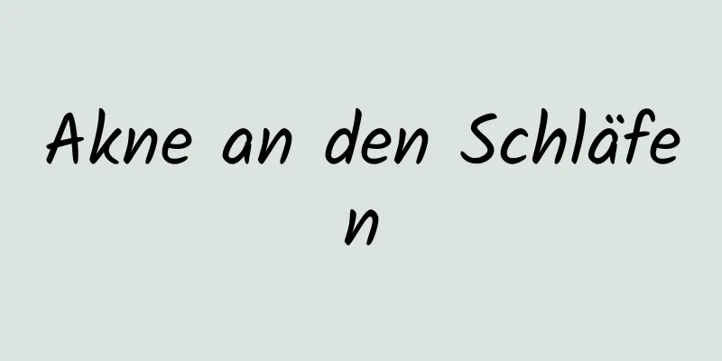 Akne an den Schläfen