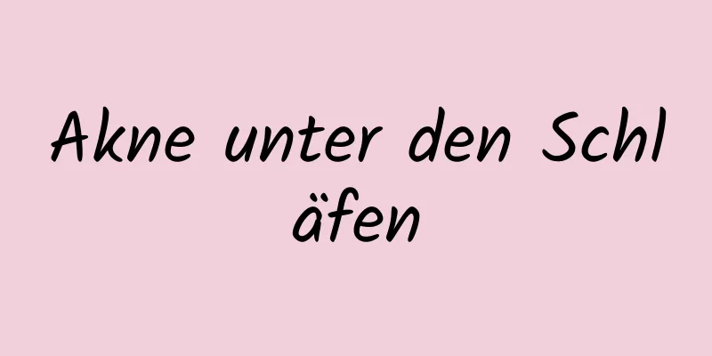 Akne unter den Schläfen