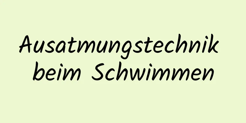 Ausatmungstechnik beim Schwimmen