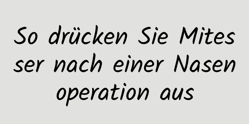 So drücken Sie Mitesser nach einer Nasenoperation aus