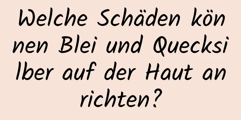 Welche Schäden können Blei und Quecksilber auf der Haut anrichten?