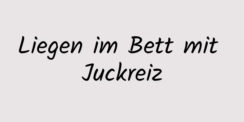 Liegen im Bett mit Juckreiz