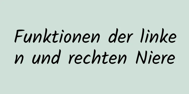 Funktionen der linken und rechten Niere