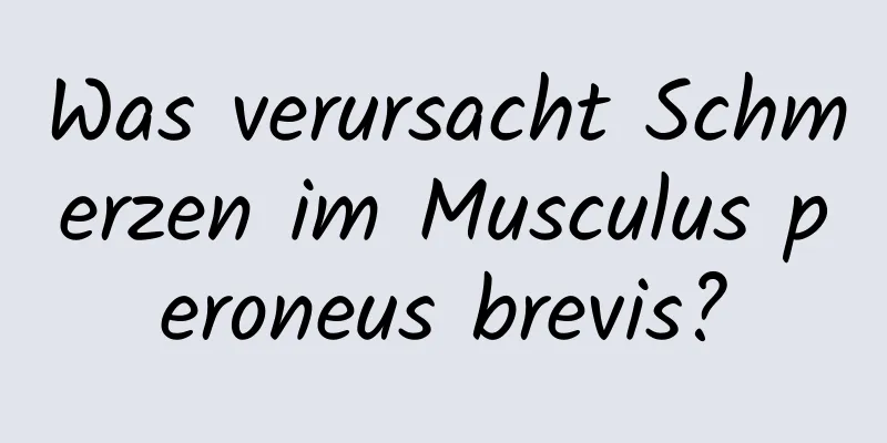 Was verursacht Schmerzen im Musculus peroneus brevis?