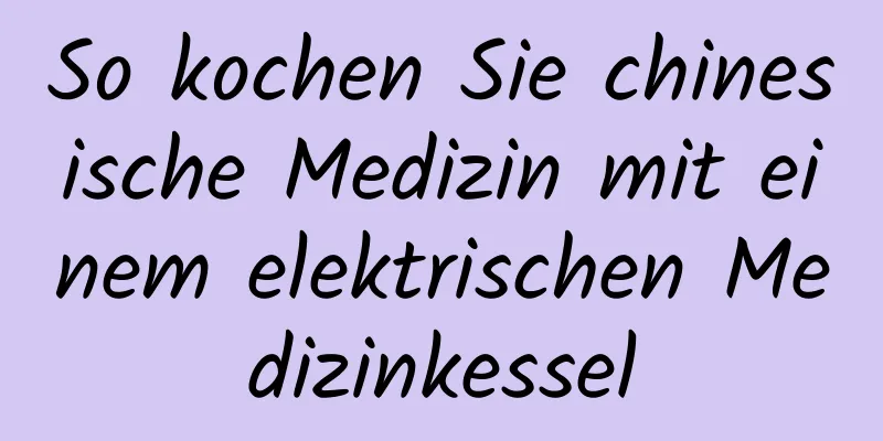So kochen Sie chinesische Medizin mit einem elektrischen Medizinkessel