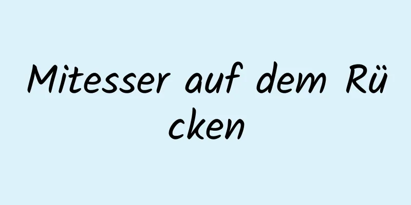Mitesser auf dem Rücken