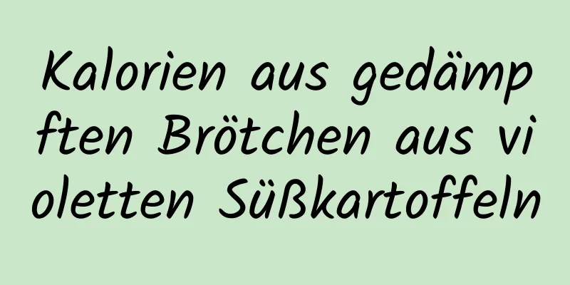 Kalorien aus gedämpften Brötchen aus violetten Süßkartoffeln