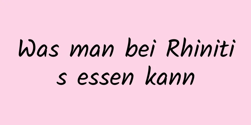 Was man bei Rhinitis essen kann