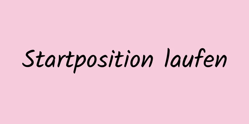 Startposition laufen