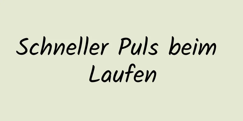 Schneller Puls beim Laufen