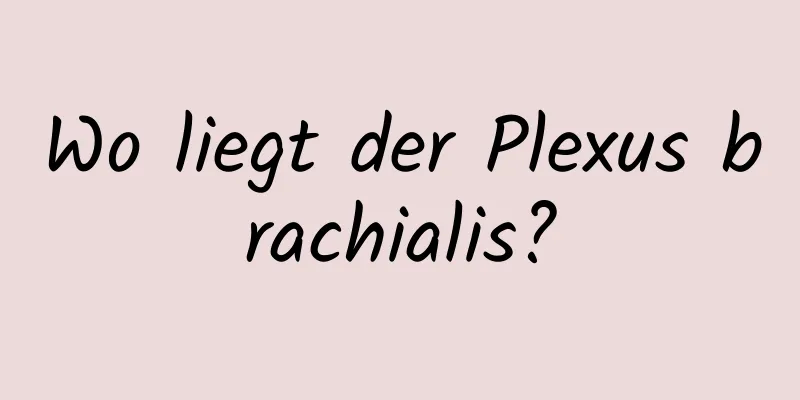 Wo liegt der Plexus brachialis?