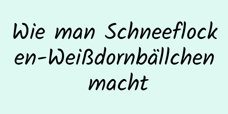 Wie man Schneeflocken-Weißdornbällchen macht