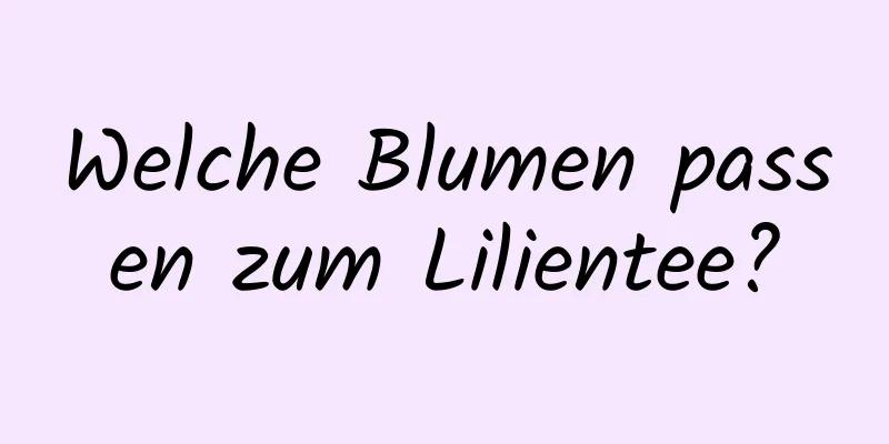 Welche Blumen passen zum Lilientee?