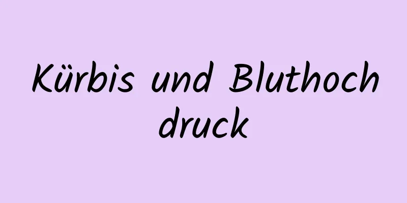 Kürbis und Bluthochdruck