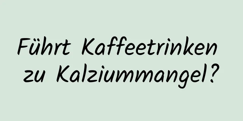 Führt Kaffeetrinken zu Kalziummangel?