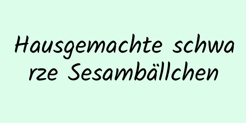 Hausgemachte schwarze Sesambällchen