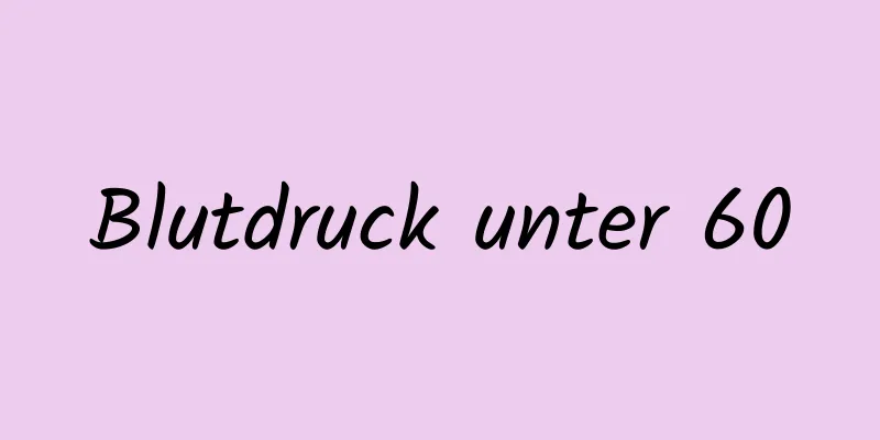 Blutdruck unter 60