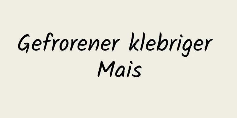 Gefrorener klebriger Mais