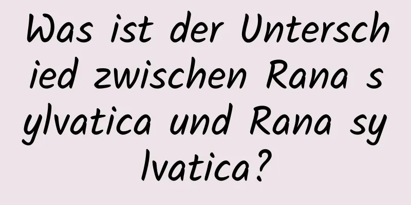 Was ist der Unterschied zwischen Rana sylvatica und Rana sylvatica?