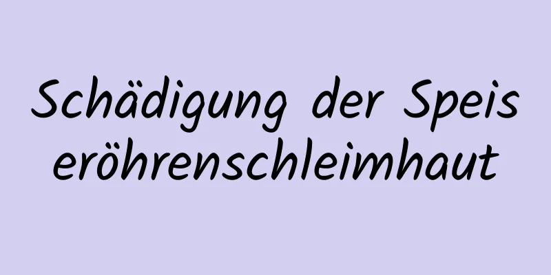 Schädigung der Speiseröhrenschleimhaut