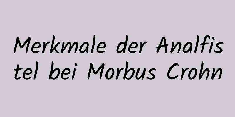 Merkmale der Analfistel bei Morbus Crohn