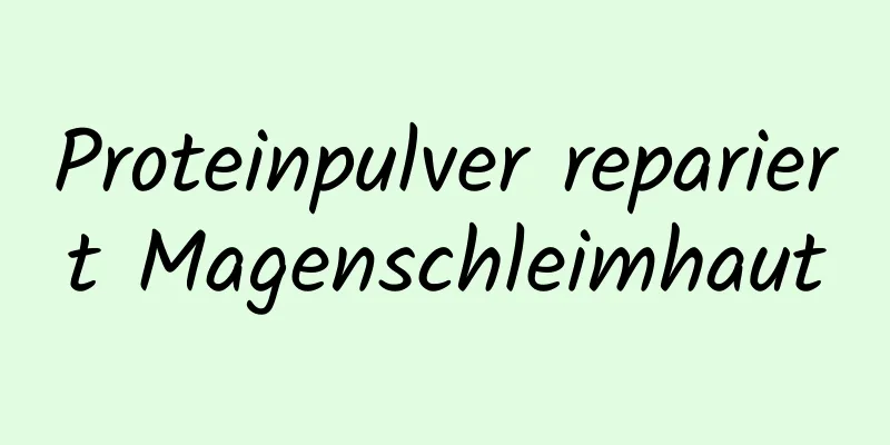 Proteinpulver repariert Magenschleimhaut