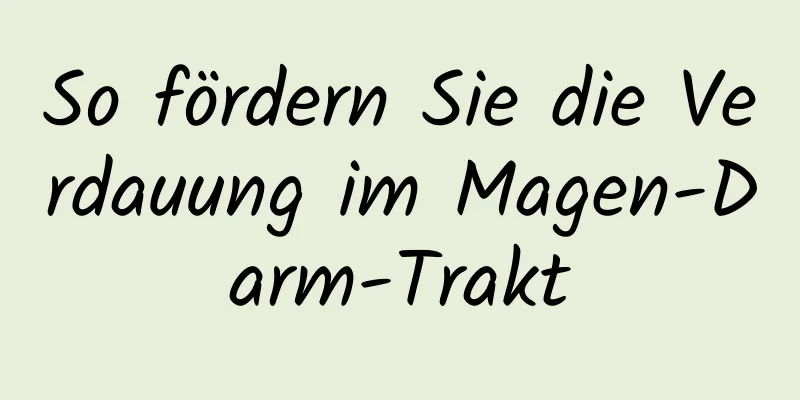 So fördern Sie die Verdauung im Magen-Darm-Trakt