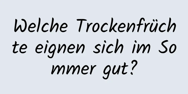 Welche Trockenfrüchte eignen sich im Sommer gut?