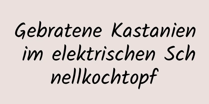 Gebratene Kastanien im elektrischen Schnellkochtopf