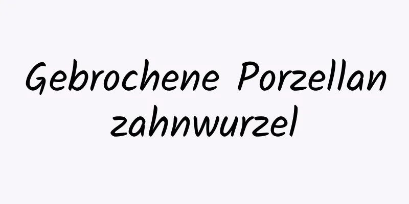 Gebrochene Porzellanzahnwurzel