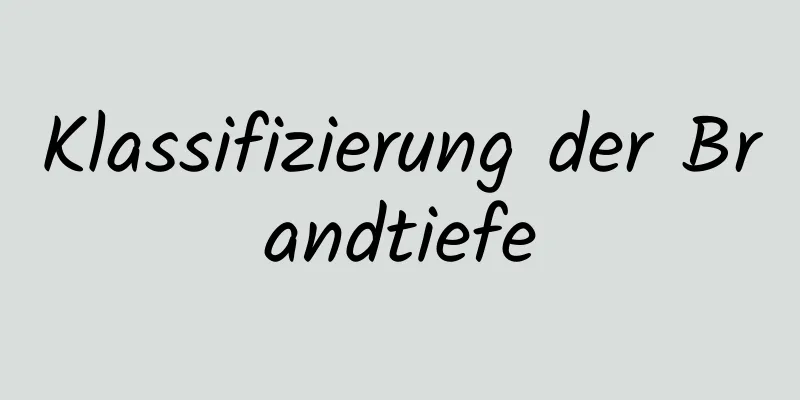 Klassifizierung der Brandtiefe