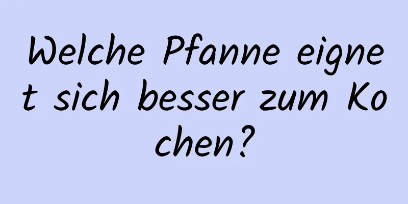 Welche Pfanne eignet sich besser zum Kochen?