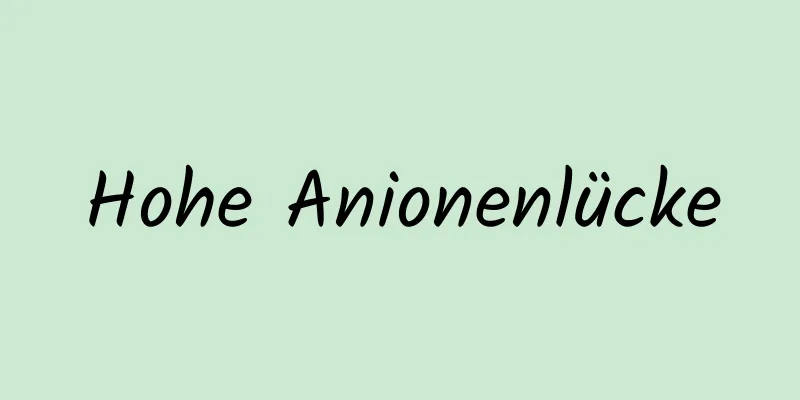 Hohe Anionenlücke